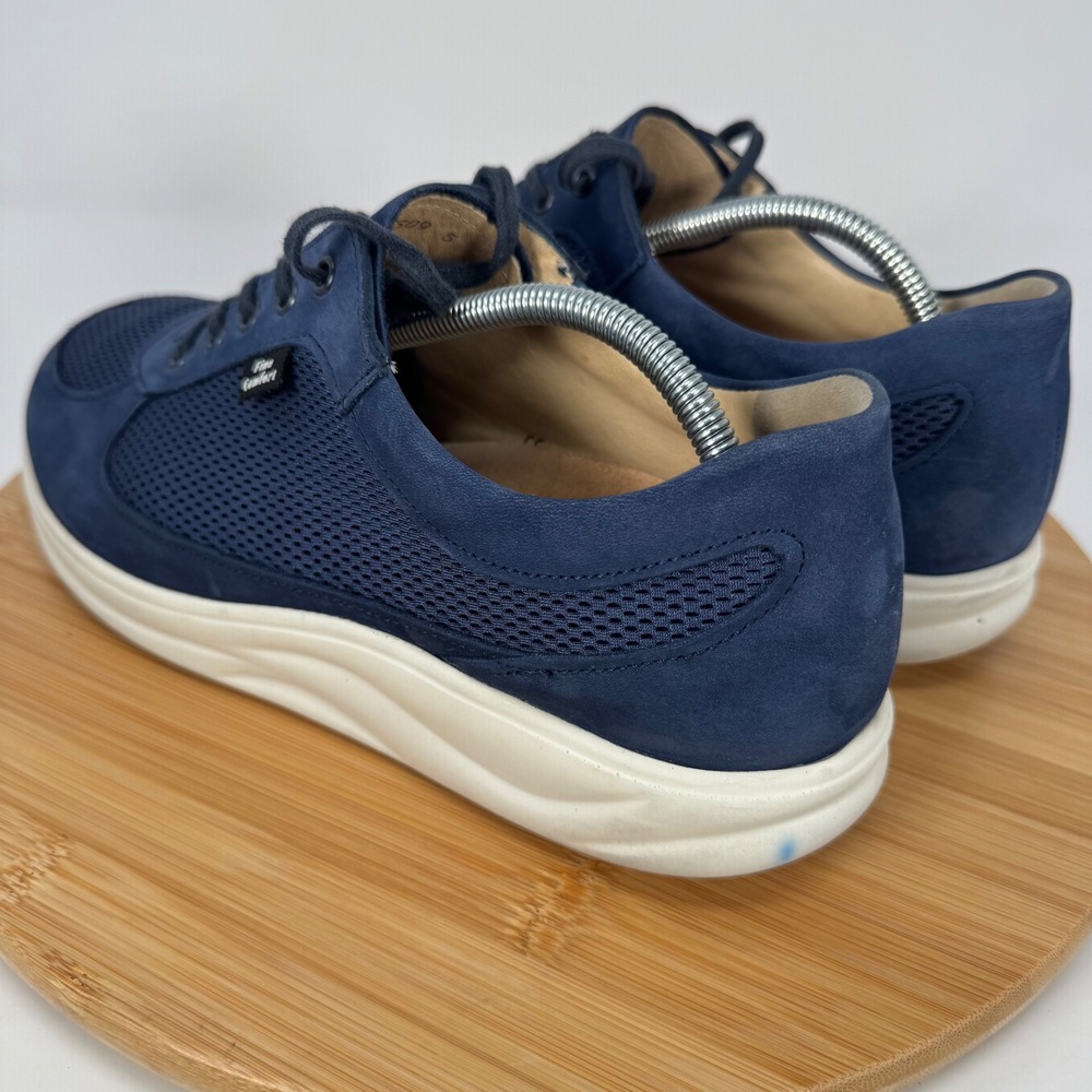 Finn Comfort Ikebukuro Navy Blue Nubuck Mesh Walking Shoes Womens 6.5 8581509 - Picture 11 of 12